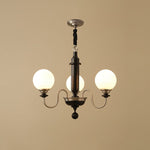 Nyvinia Vintage Brass Glass Chandelier - Lamp Outdoor