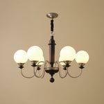 Nyvinia Vintage Brass Glass Chandelier - Lamp Outdoor