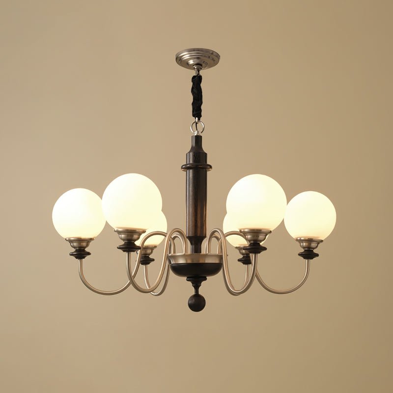 Nyvinia Vintage Brass Glass Chandelier - Lamp Outdoor