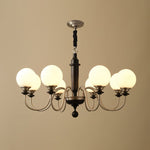Nyvinia Vintage Brass Glass Chandelier - Lamp Outdoor