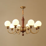 Nyvinia Vintage Brass Glass Chandelier - Lamp Outdoor