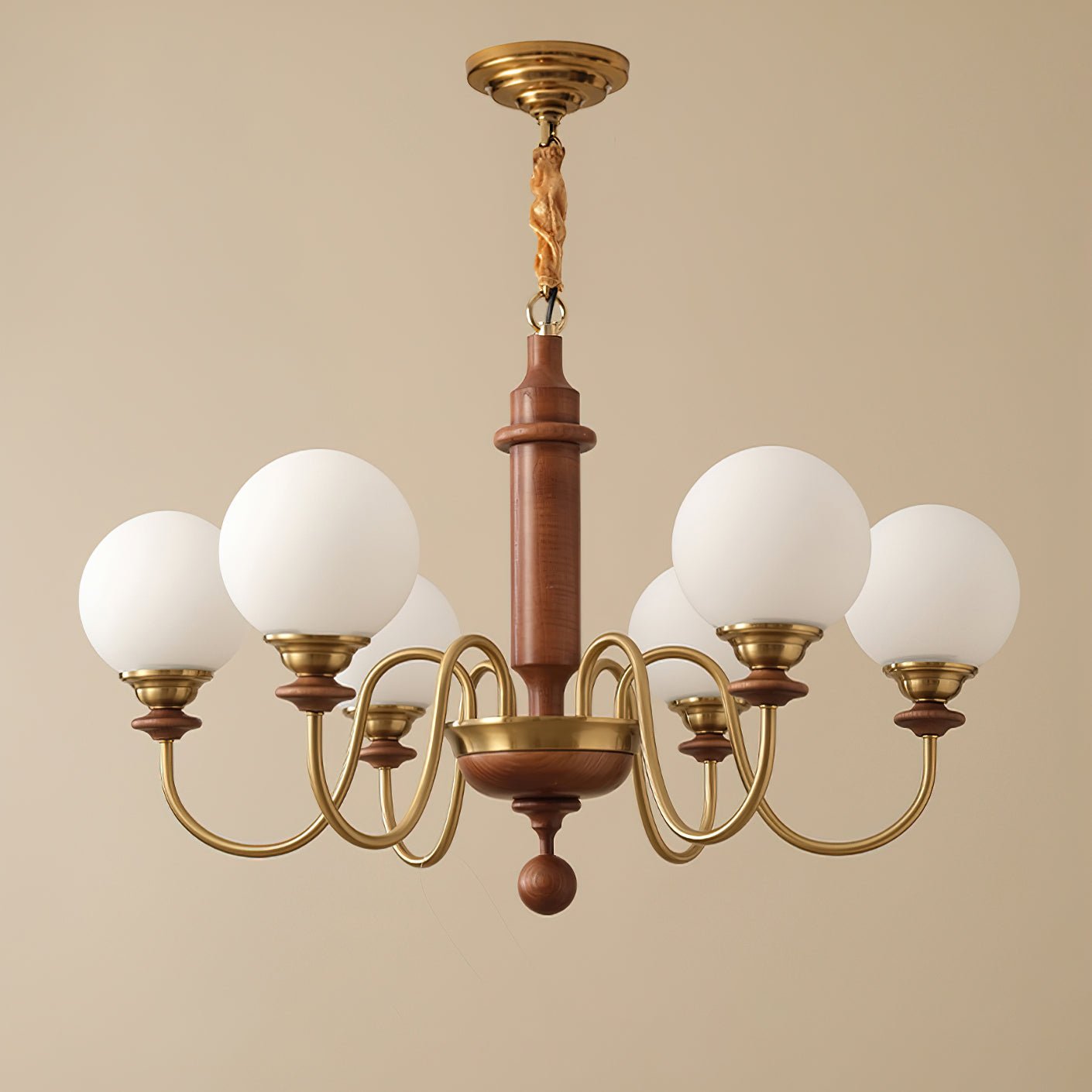 Nyvinia Vintage Brass Glass Chandelier - Lamp Outdoor