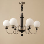 Nyvinia Vintage Brass Glass Chandelier - Lamp Outdoor