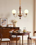 Nyvinia Vintage Brass Glass Chandelier - Lamp Outdoor