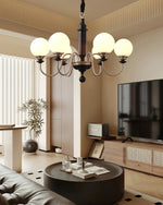 Nyvinia Vintage Brass Glass Chandelier - Lamp Outdoor