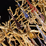 Sytheir Colorful Raindrop Branch Brass Crystal Chandelier - Lamp Outdoor
