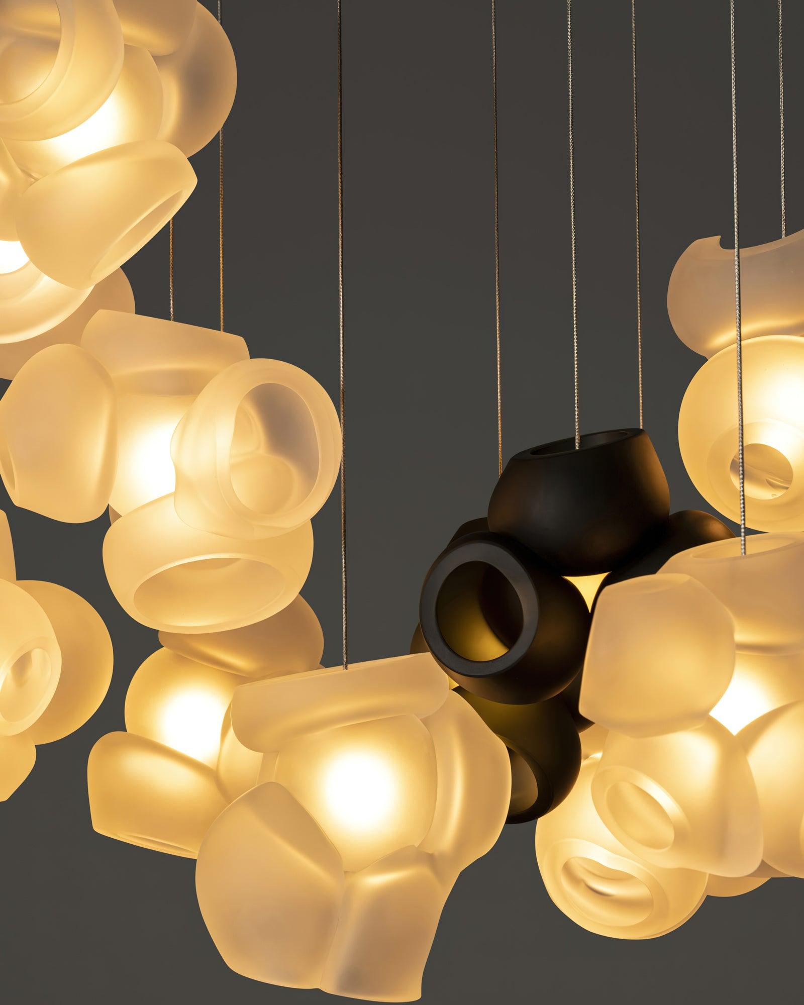 Zamarir Bubbles Cluster Metal Glass Pendant Light - Lamp Outdoor