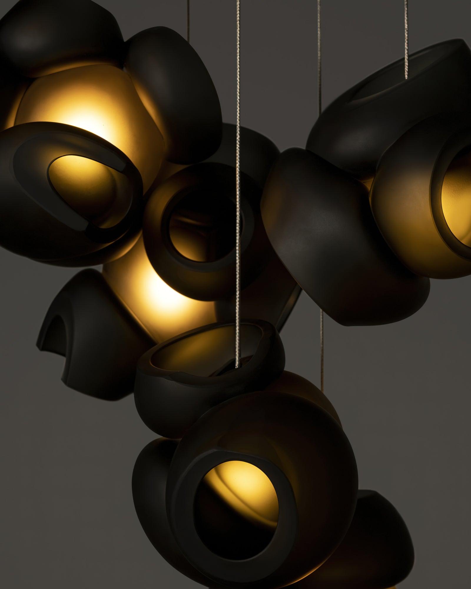Zamarir Bubbles Cluster Metal Glass Pendant Light - Lamp Outdoor