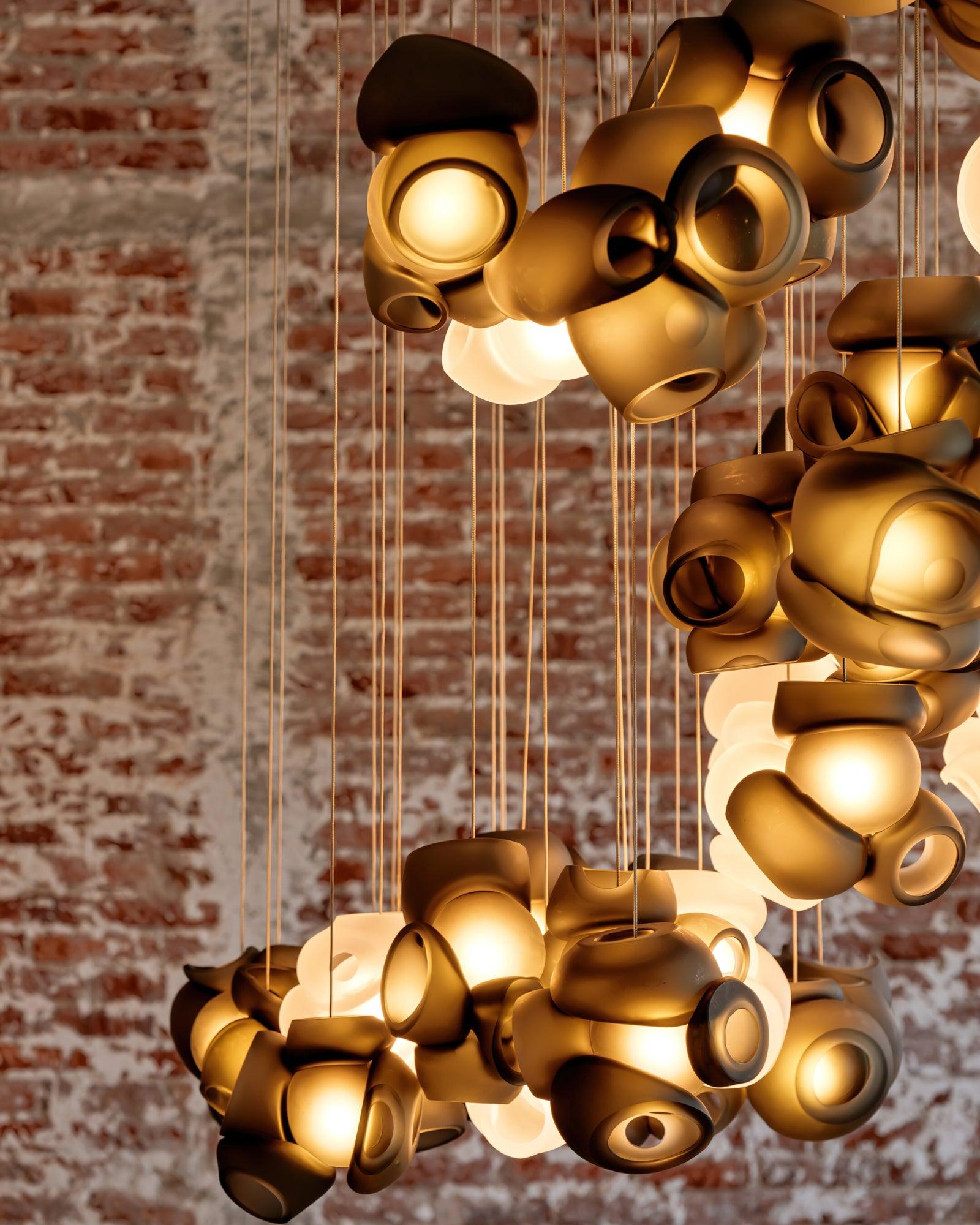 Zamarir Bubbles Cluster Metal Glass Pendant Light - Lamp Outdoor