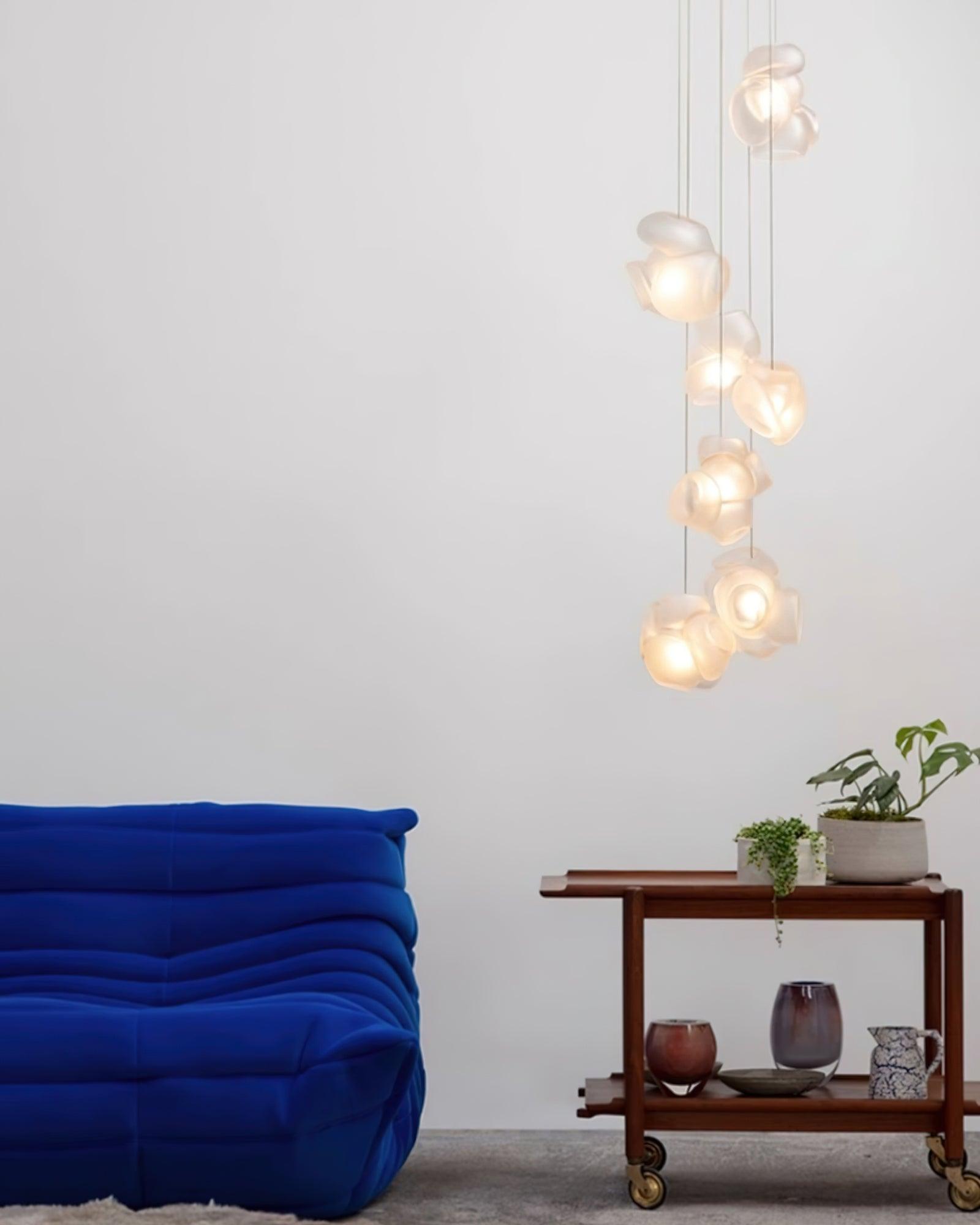 Zamarir Bubbles Cluster Metal Glass Pendant Light - Lamp Outdoor
