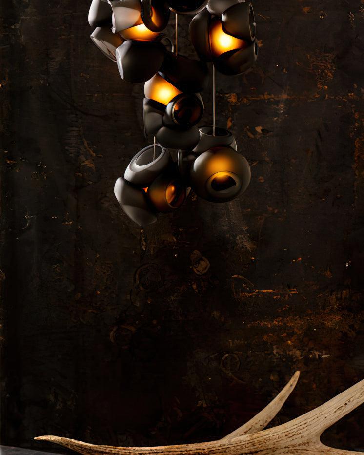 Zamarir Bubbles Cluster Metal Glass Pendant Light - Lamp Outdoor