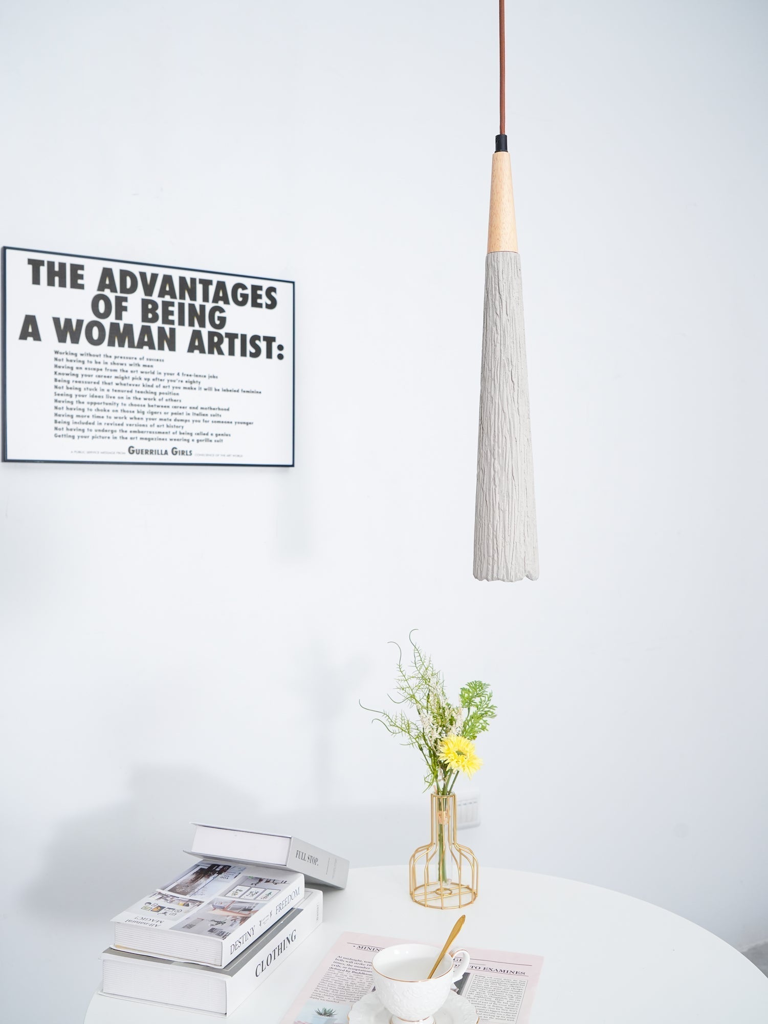 Concrete Pleated Pendant Lamp - Lamp Outdoor
