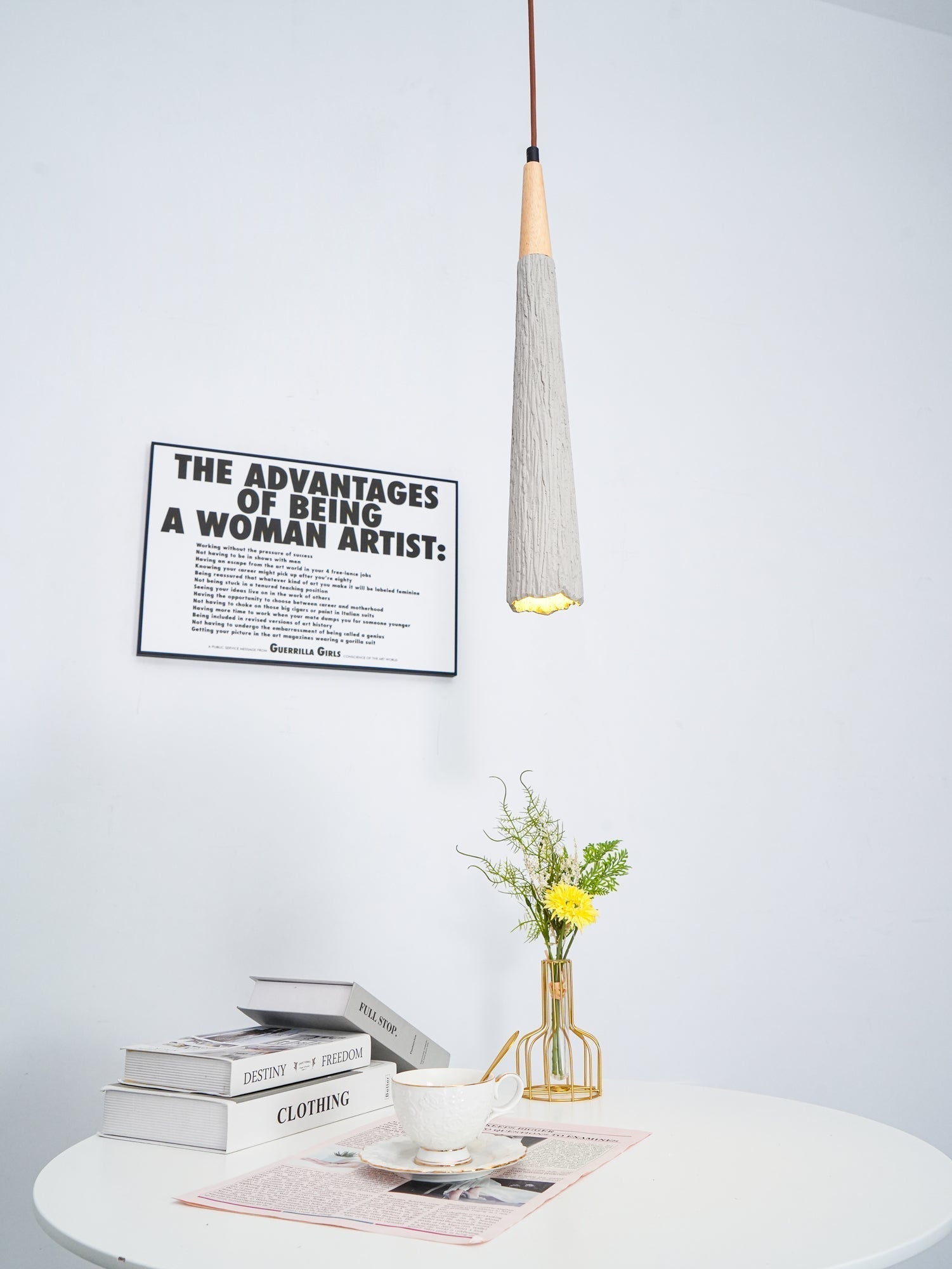Concrete Pleated Pendant Lamp - Lamp Outdoor