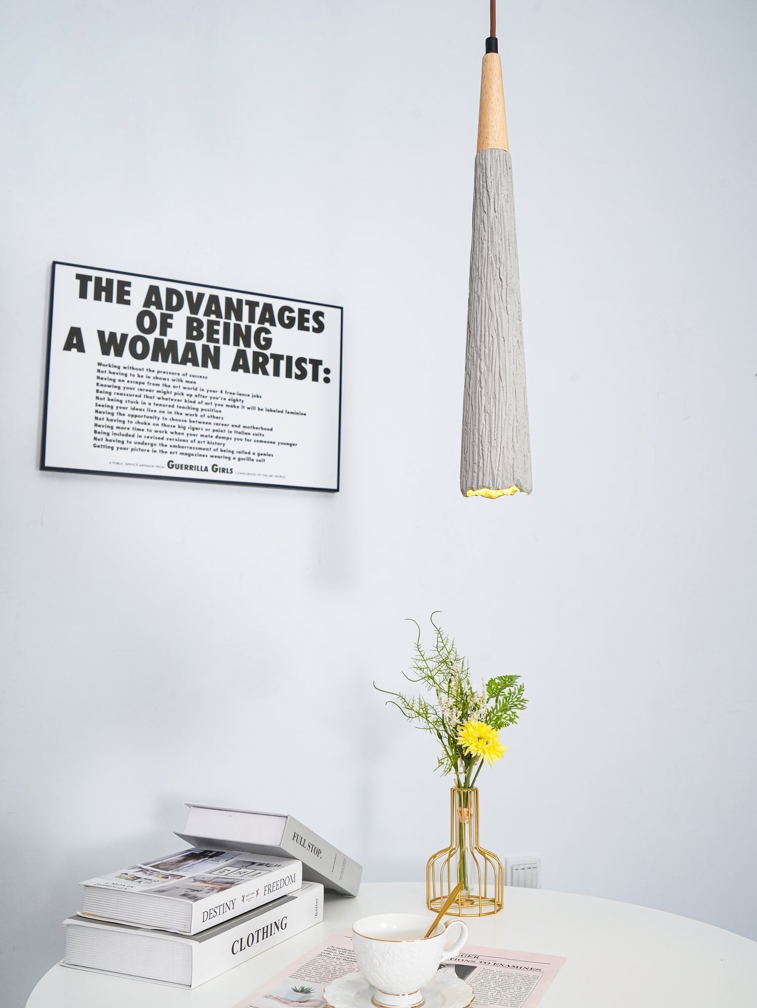 Concrete Pleated Pendant Lamp - Lamp Outdoor