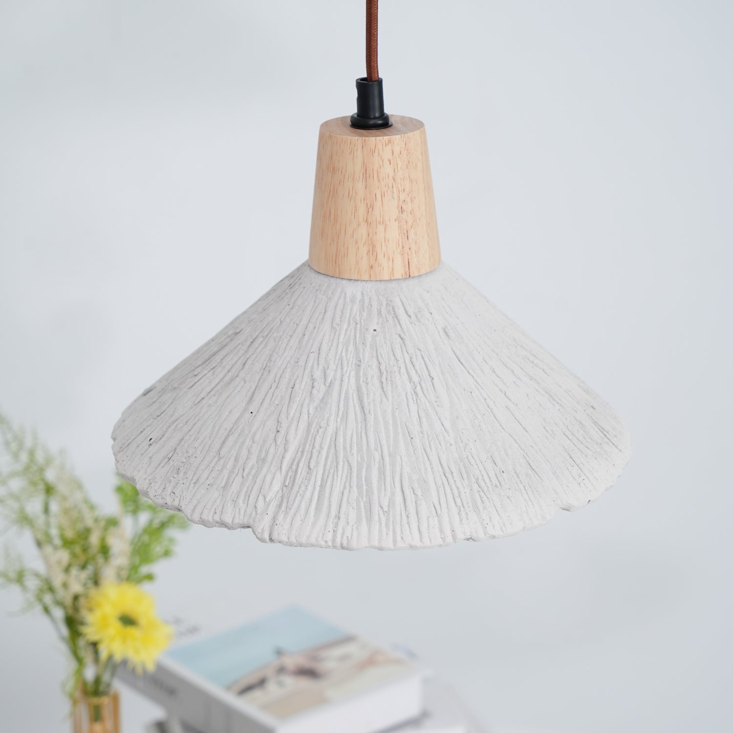 Concrete Pleated Pendant Lamp - Lamp Outdoor