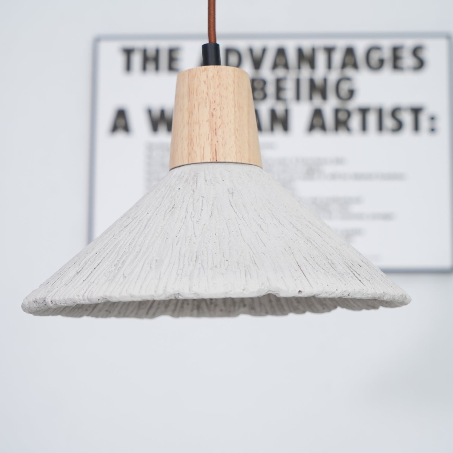 Concrete Pleated Pendant Lamp - Lamp Outdoor
