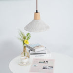 Concrete Pleated Pendant Lamp - Lamp Outdoor