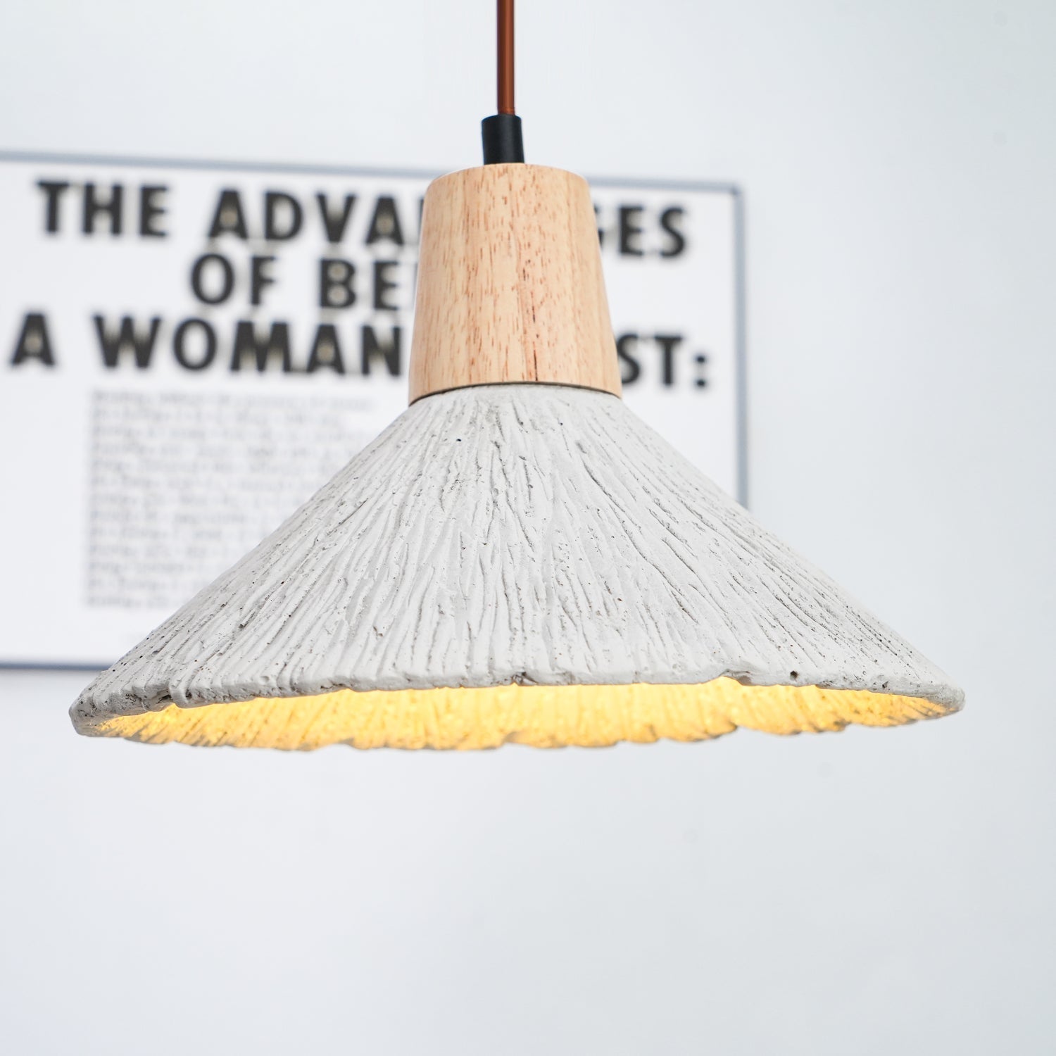 Concrete Pleated Pendant Lamp - Lamp Outdoor