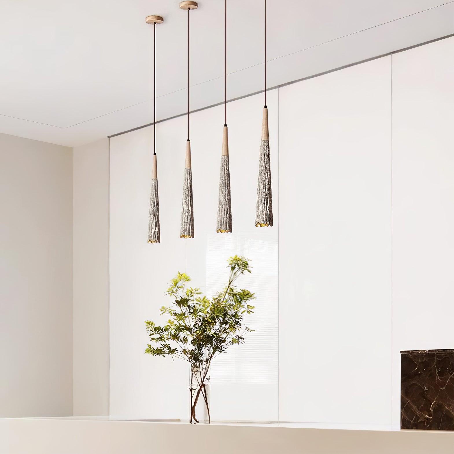 Concrete Pleated Pendant Lamp - Lamp Outdoor