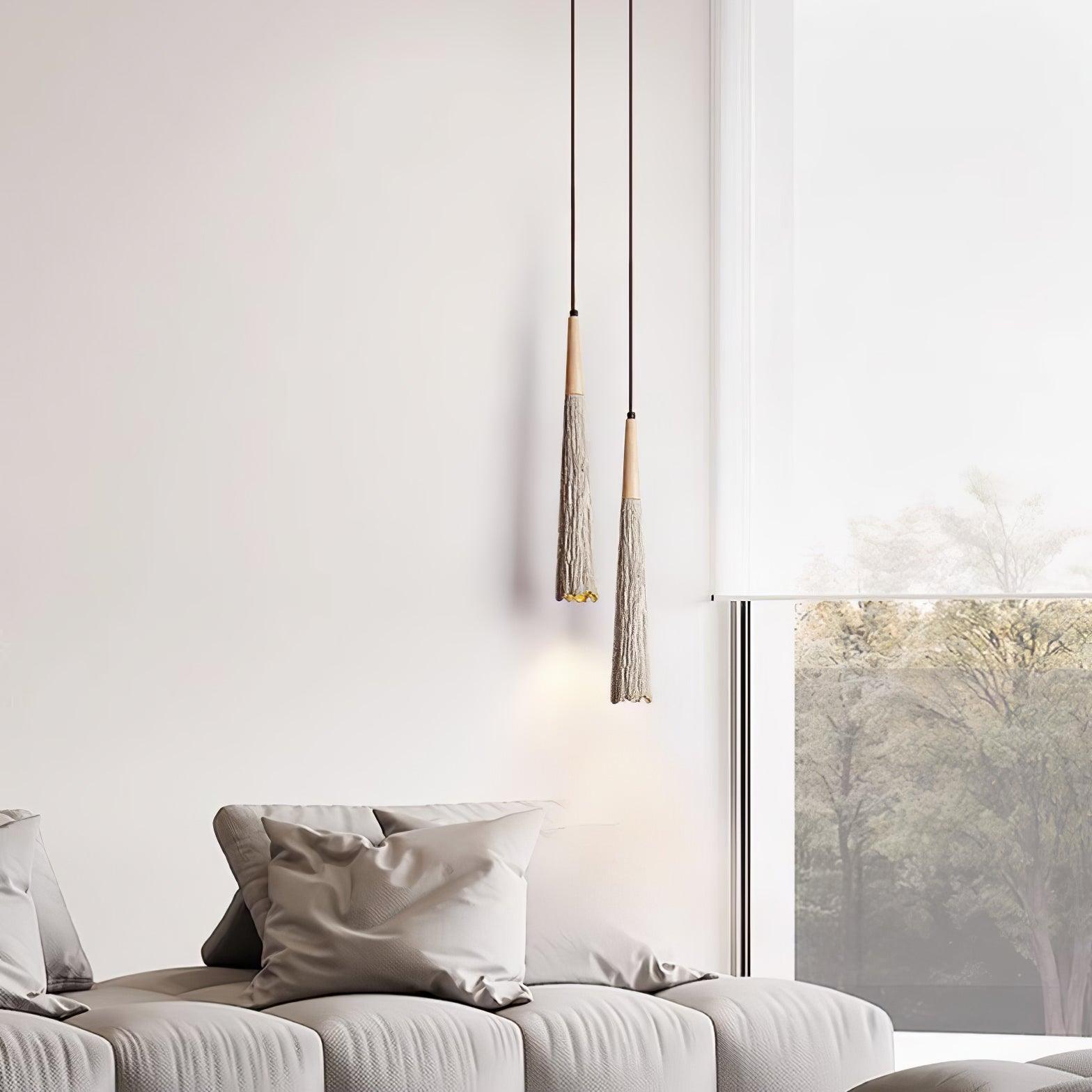 Concrete Pleated Pendant Lamp - Lamp Outdoor