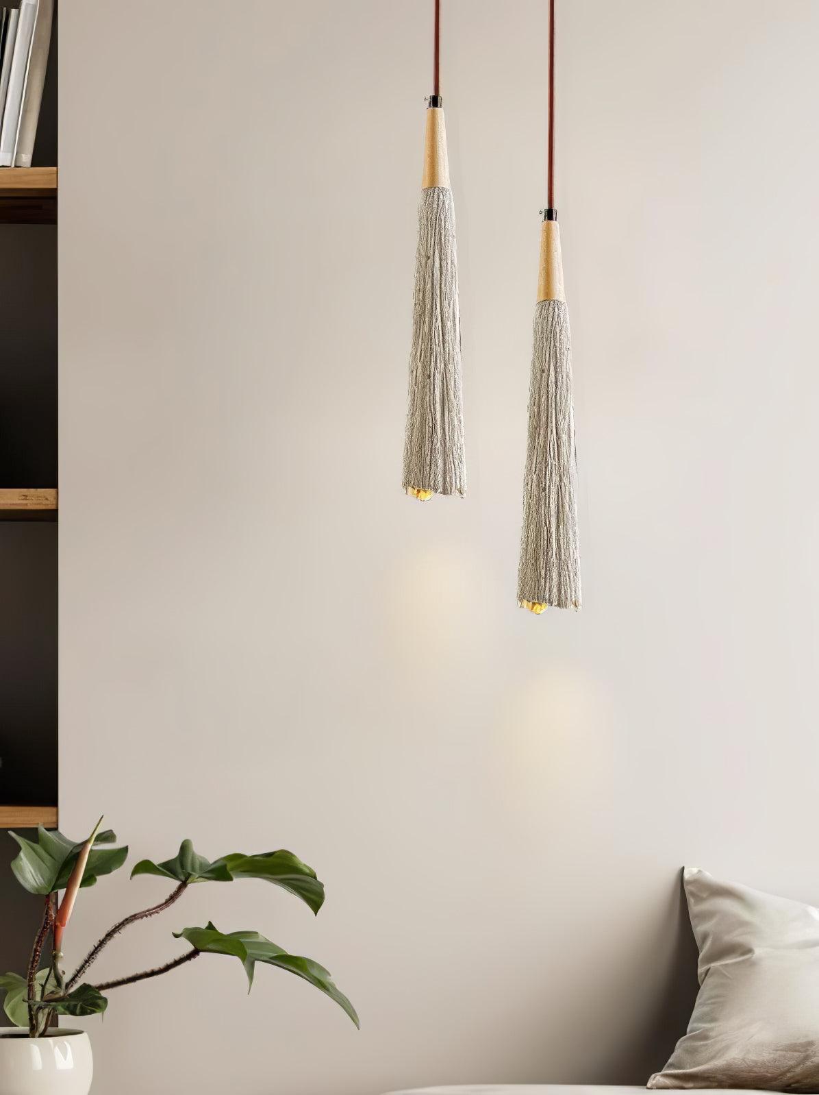 Concrete Pleated Pendant Lamp - Lamp Outdoor