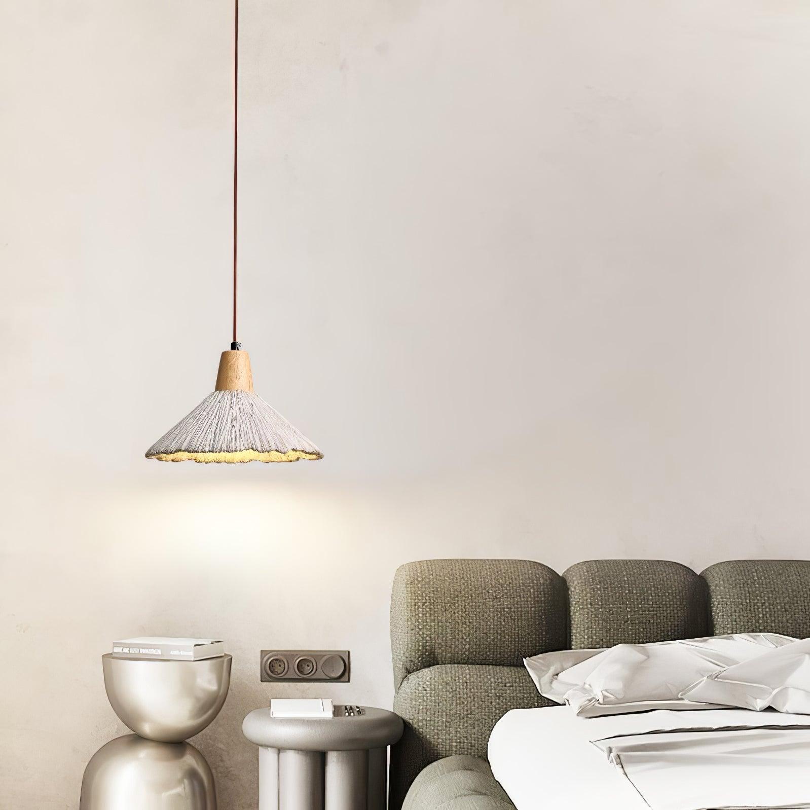 Concrete Pleated Pendant Lamp - Lamp Outdoor