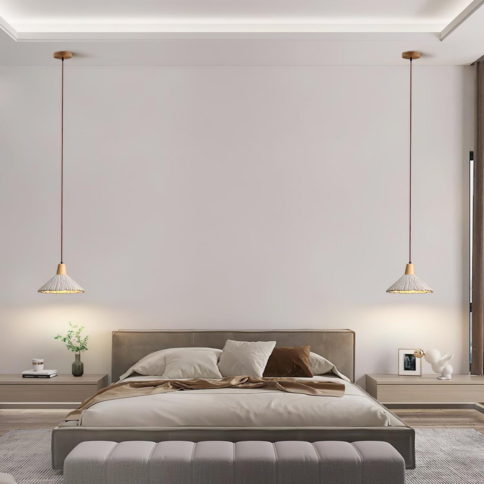 Concrete Pleated Pendant Lamp - Lamp Outdoor