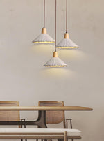 Concrete Pleated Pendant Lamp - Lamp Outdoor