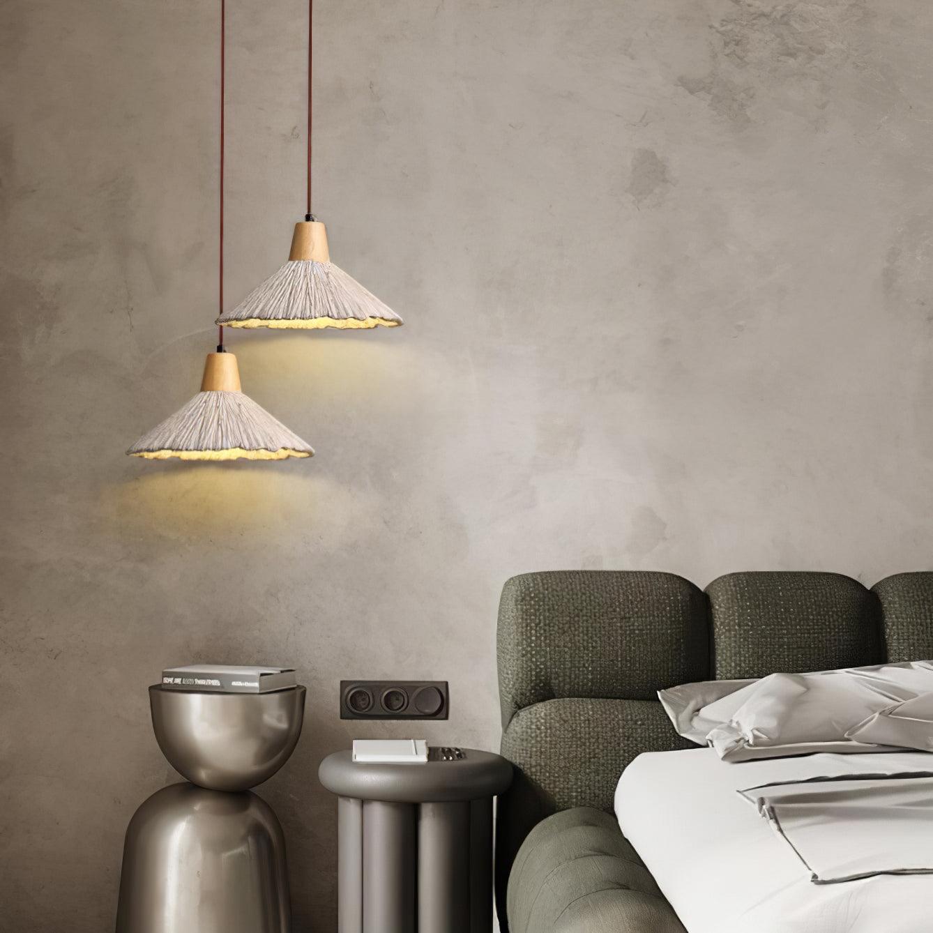 Concrete Pleated Pendant Lamp - Lamp Outdoor