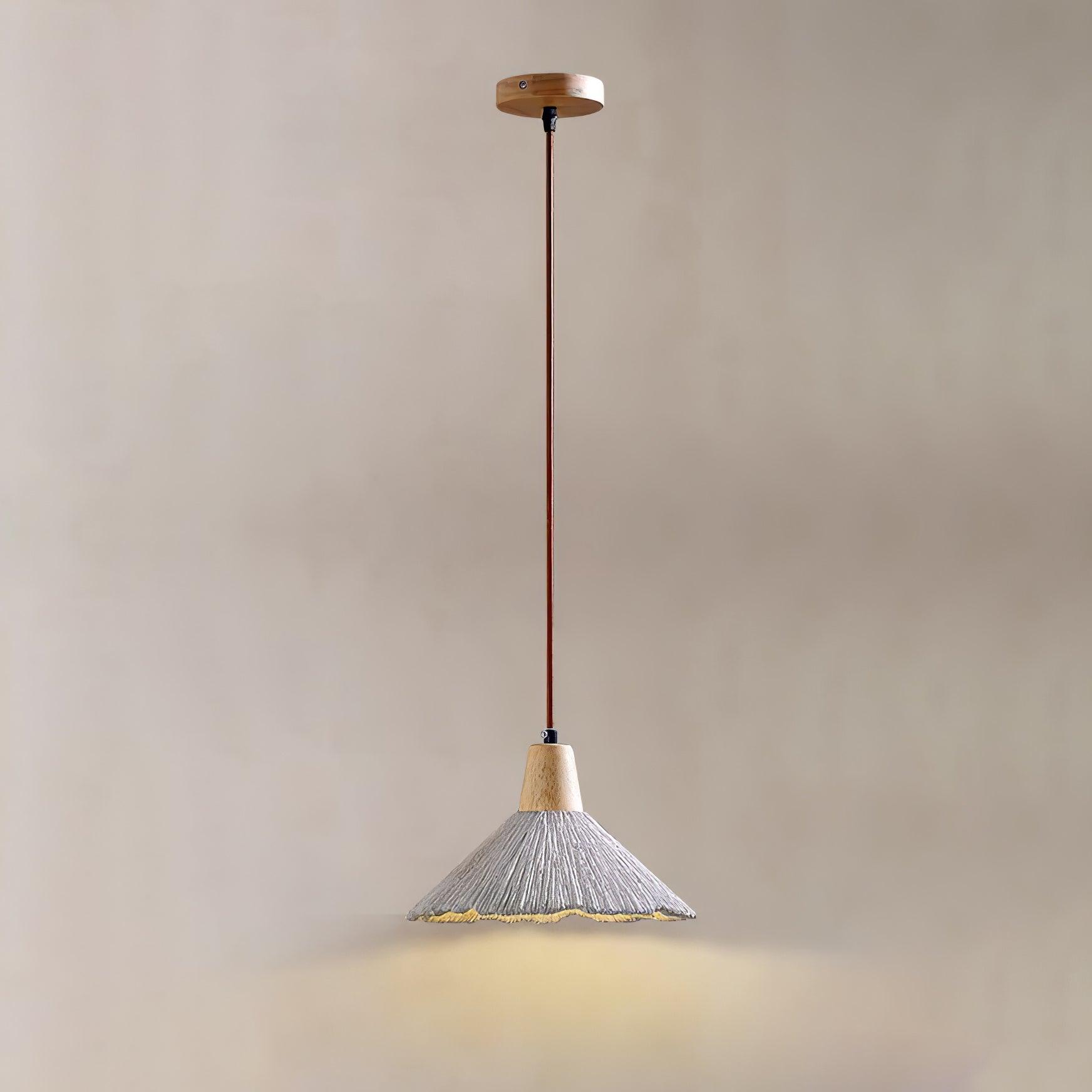 Concrete Pleated Pendant Lamp - Lamp Outdoor