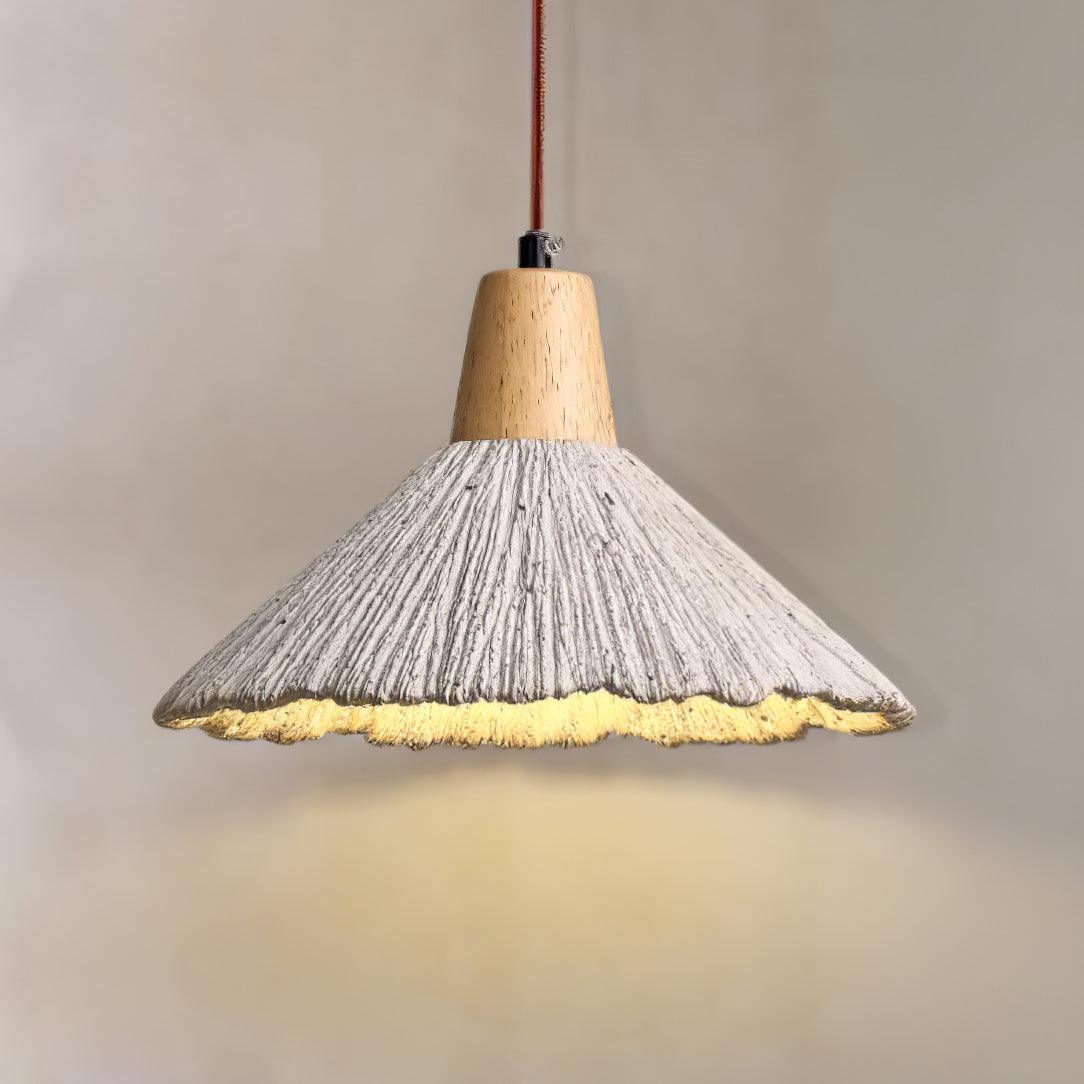 Concrete Pleated Pendant Lamp - Lamp Outdoor