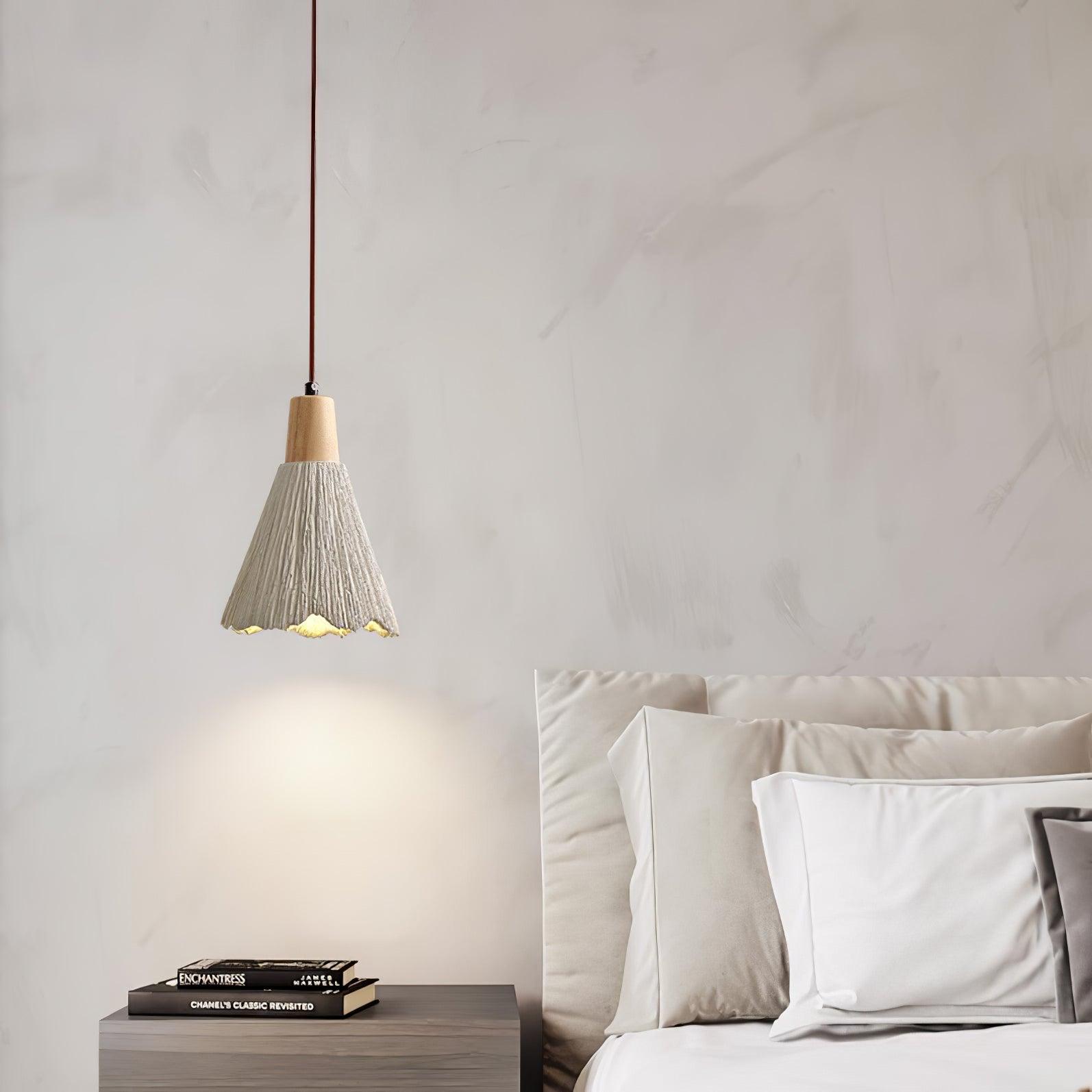 Concrete Pleated Pendant Lamp - Lamp Outdoor
