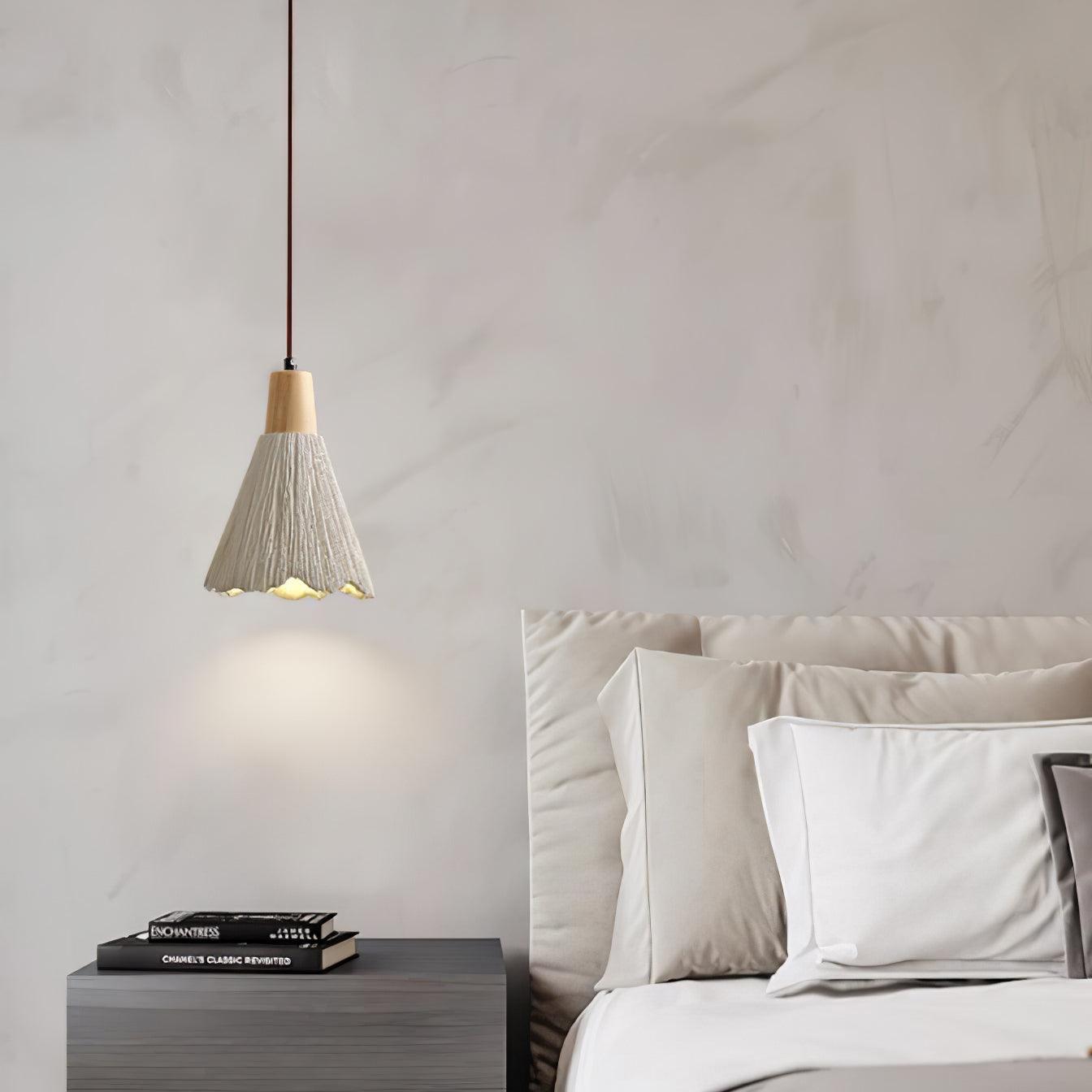 Concrete Pleated Pendant Lamp - Lamp Outdoor