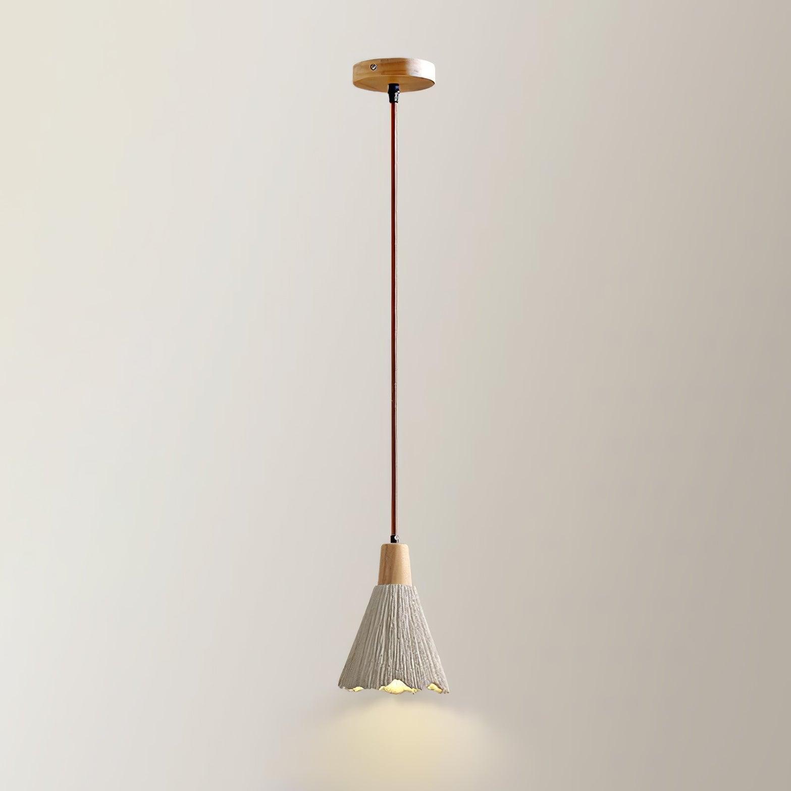 Concrete Pleated Pendant Lamp - Lamp Outdoor