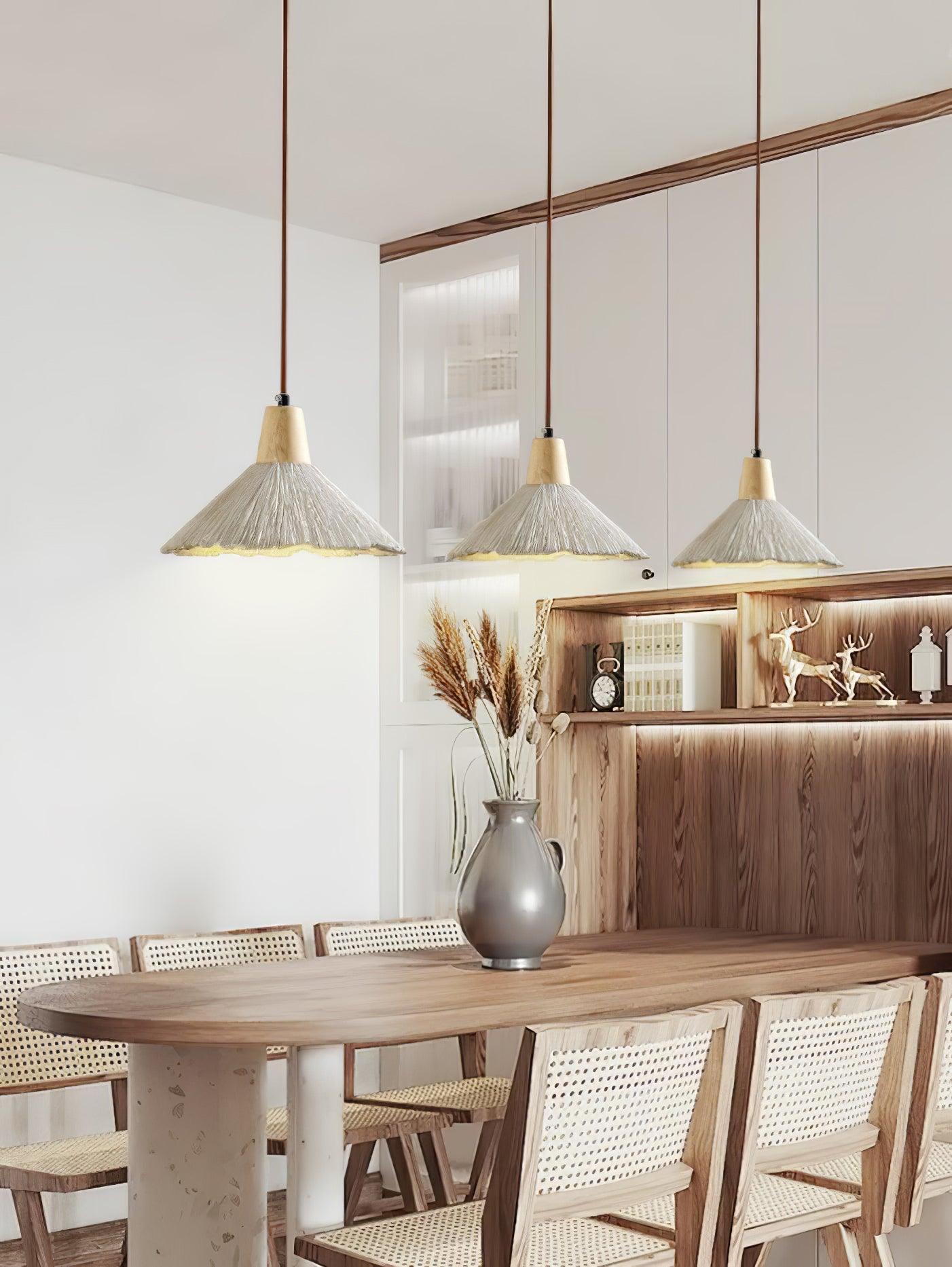 Concrete Pleated Pendant Lamp - Lamp Outdoor