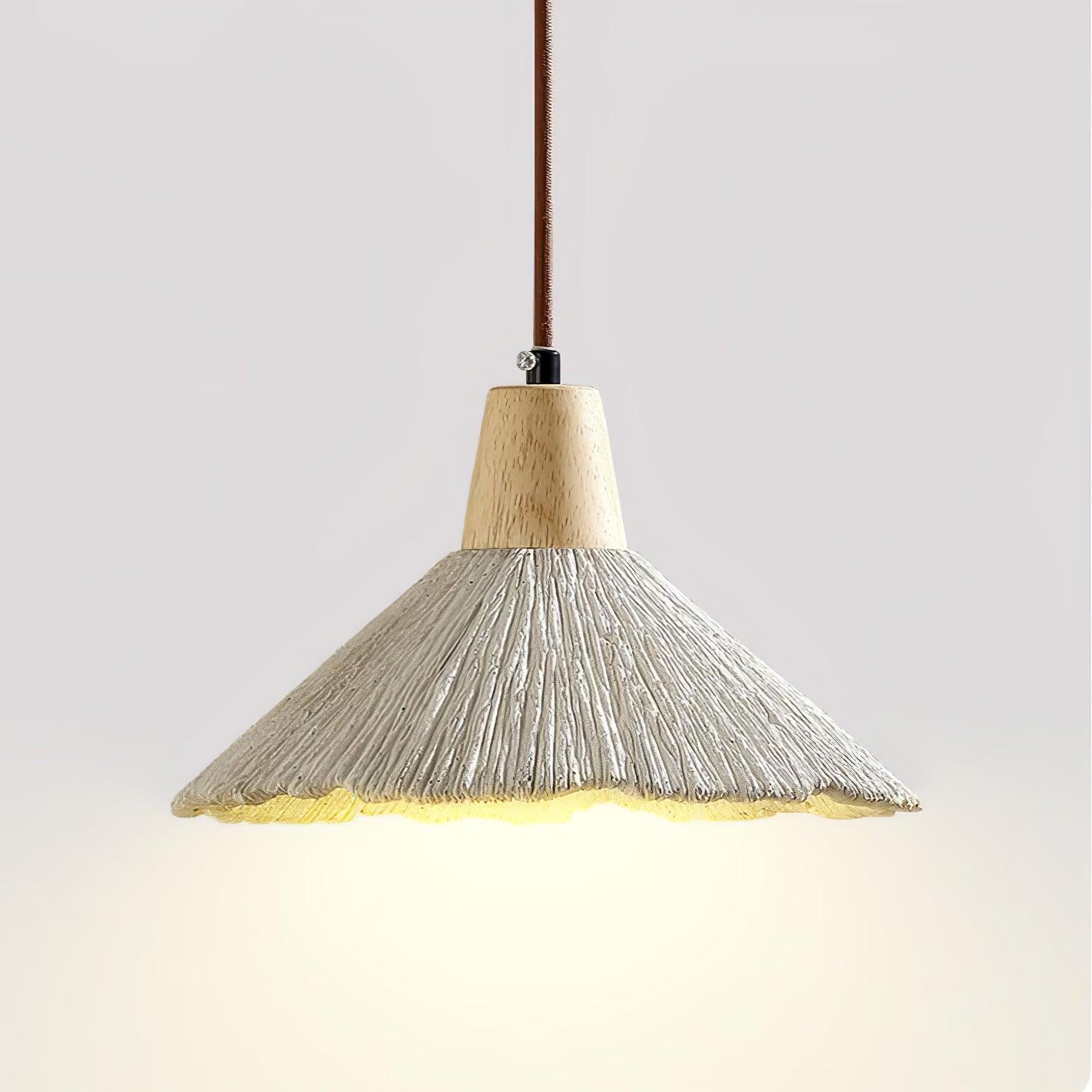 Concrete Pleated Pendant Lamp - Lamp Outdoor