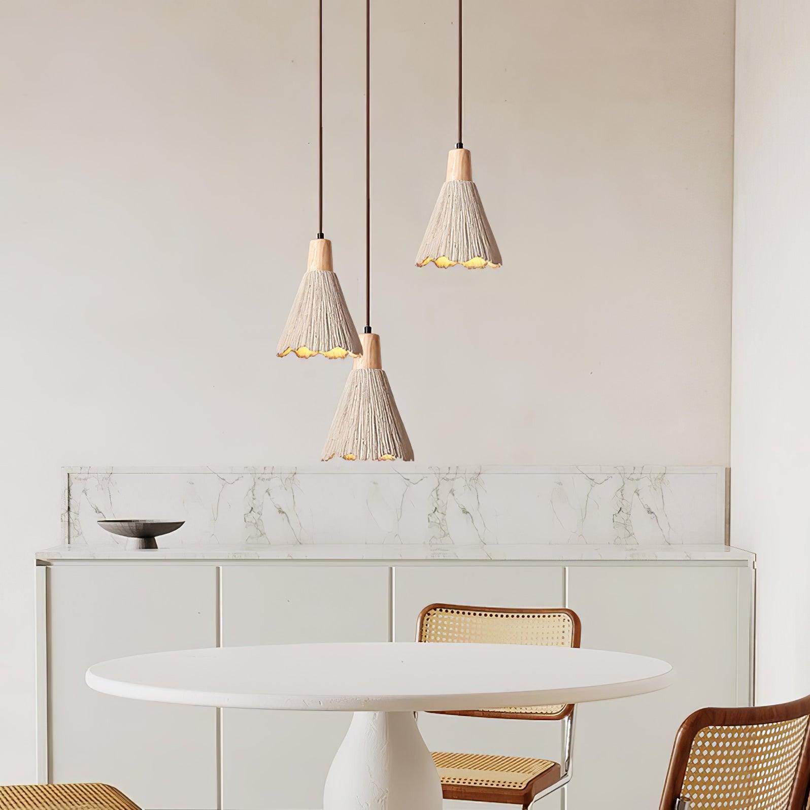 Concrete Pleated Pendant Lamp - Lamp Outdoor