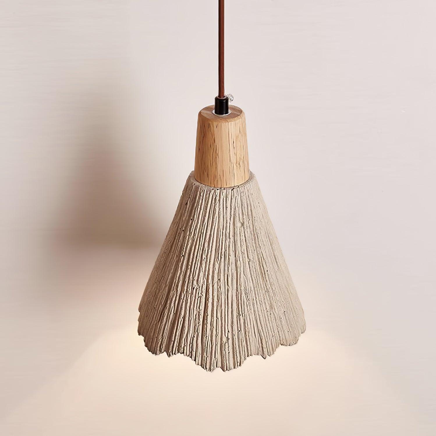 Concrete Pleated Pendant Lamp - Lamp Outdoor