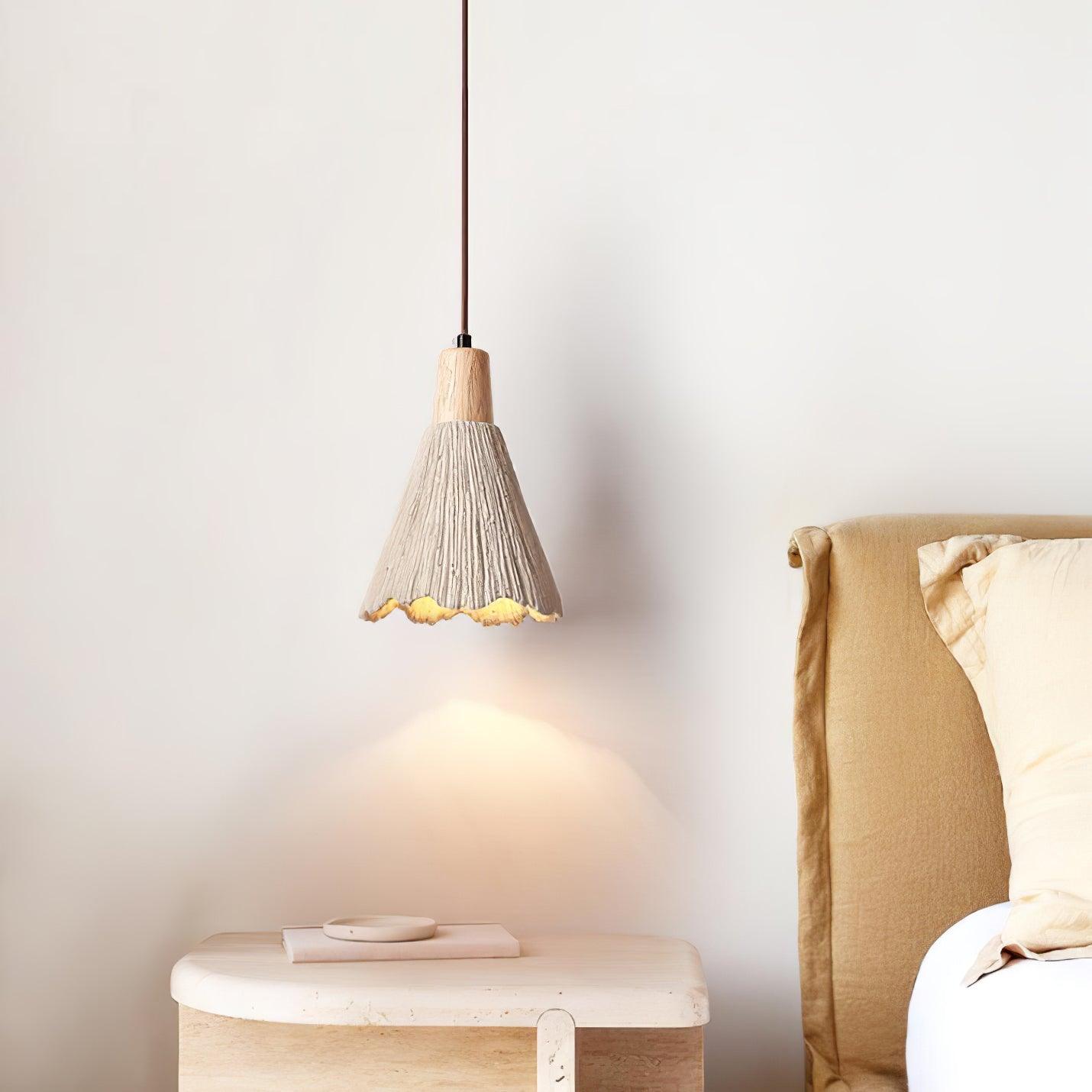 Concrete Pleated Pendant Lamp - Lamp Outdoor