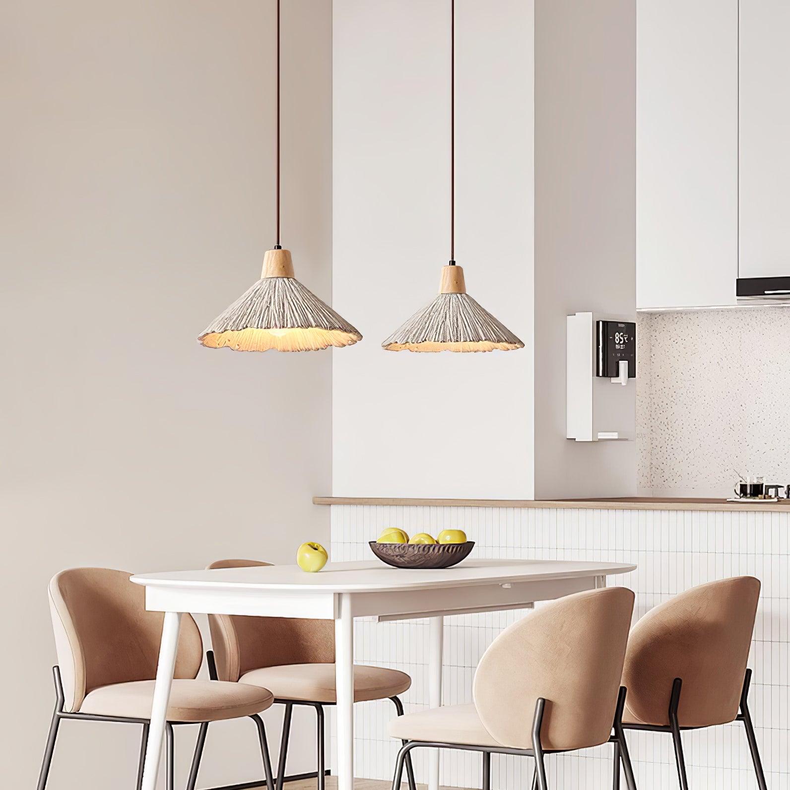 Concrete Pleated Pendant Lamp - Lamp Outdoor