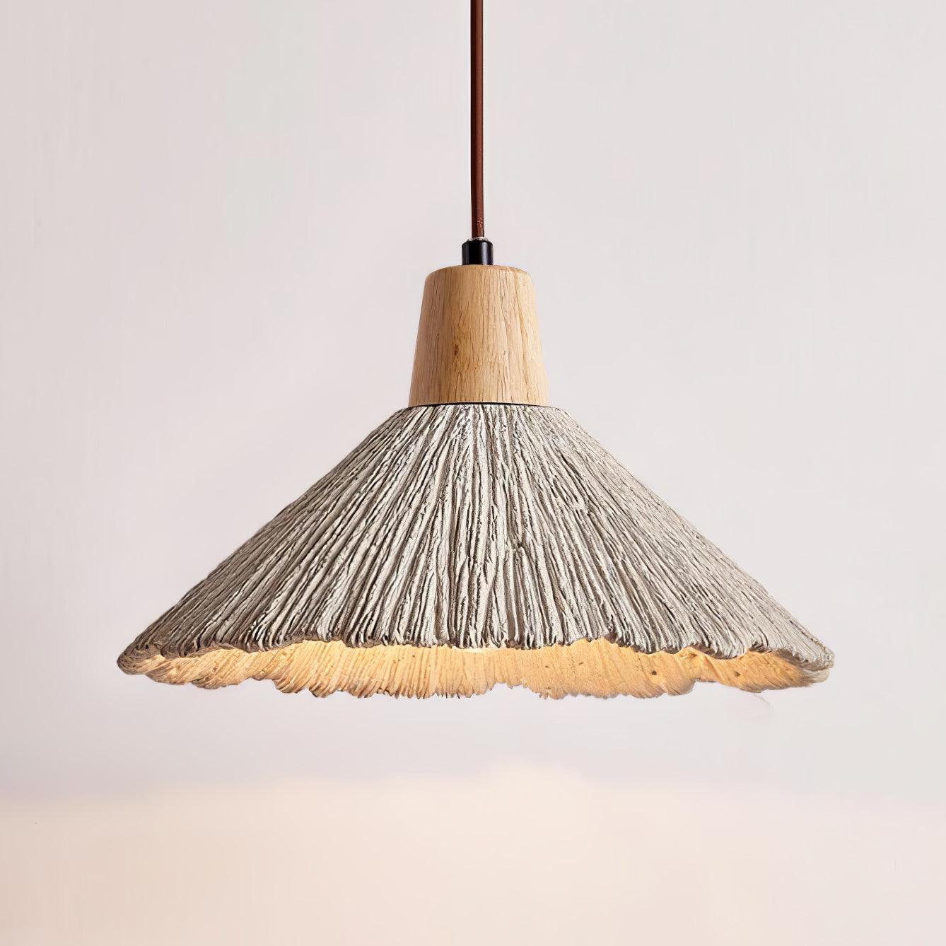 Concrete Pleated Pendant Lamp - Lamp Outdoor