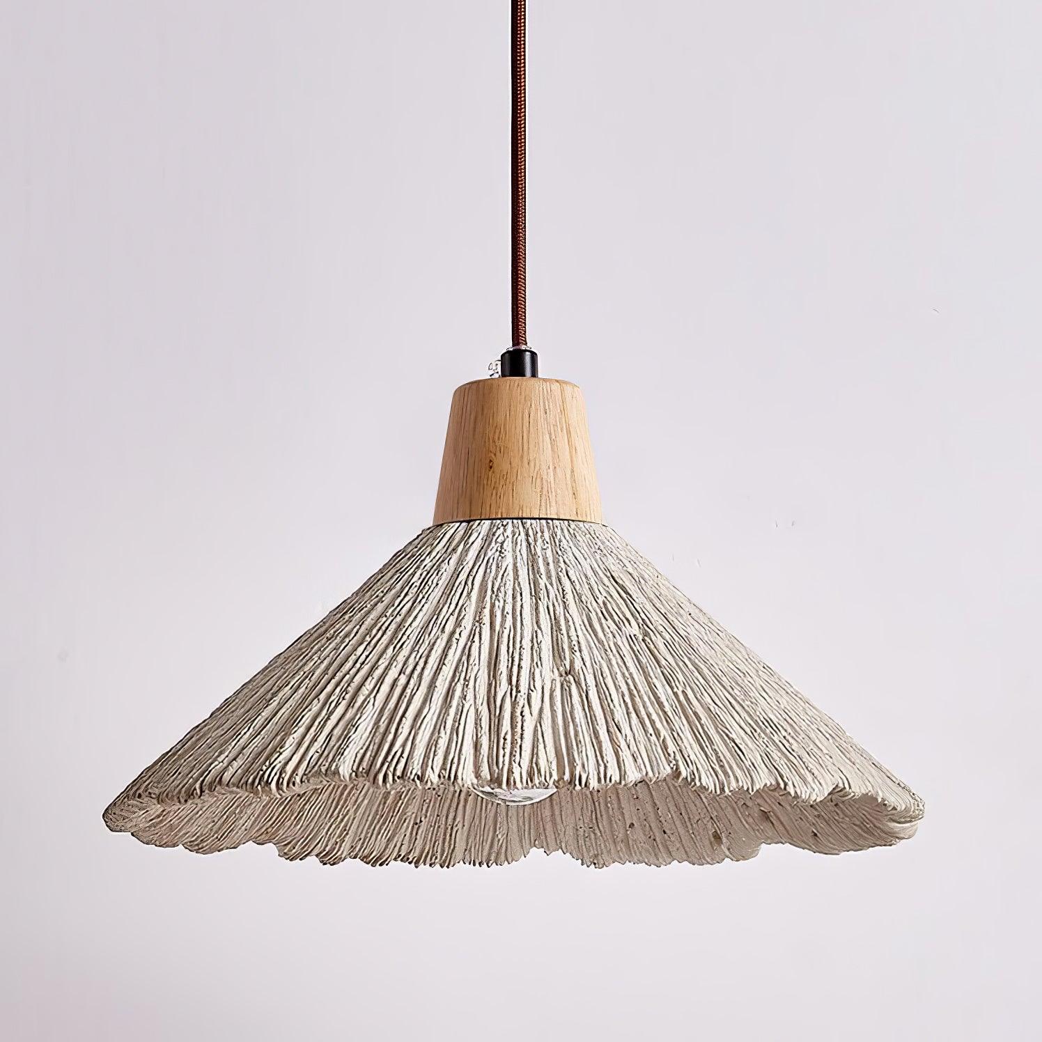 Concrete Pleated Pendant Lamp - Lamp Outdoor