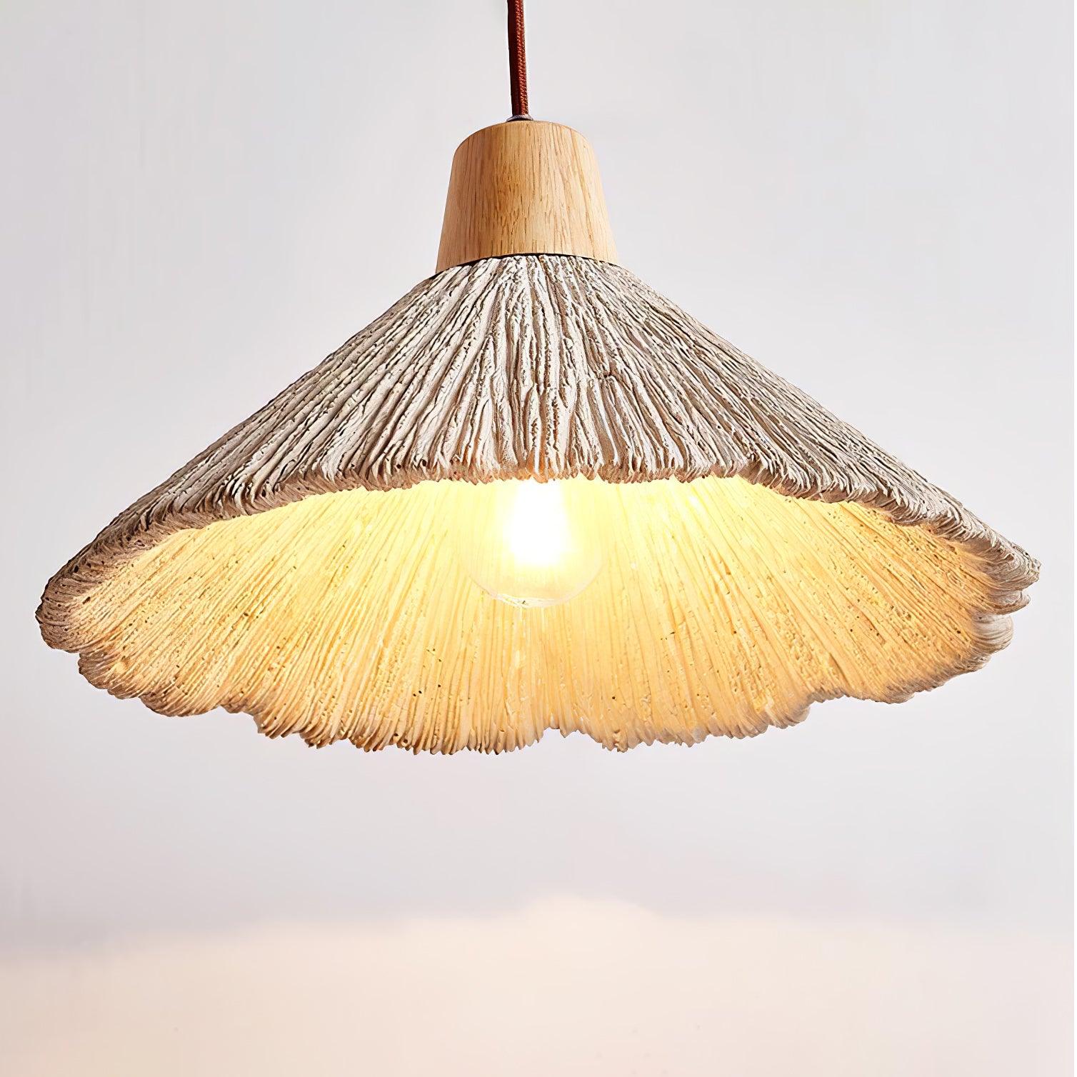 Concrete Pleated Pendant Lamp - Lamp Outdoor