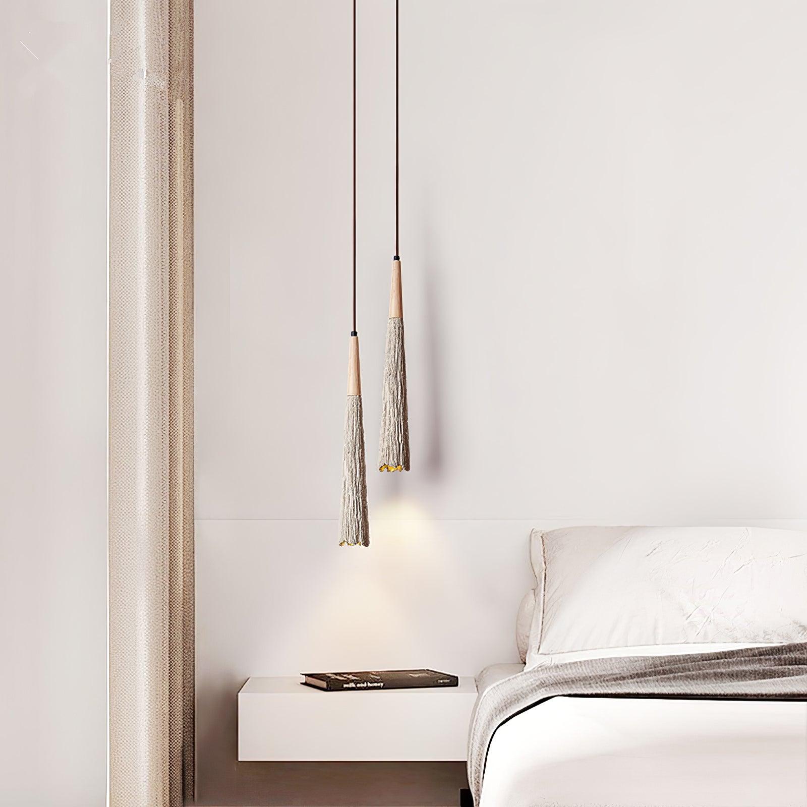 Concrete Pleated Pendant Lamp - Lamp Outdoor