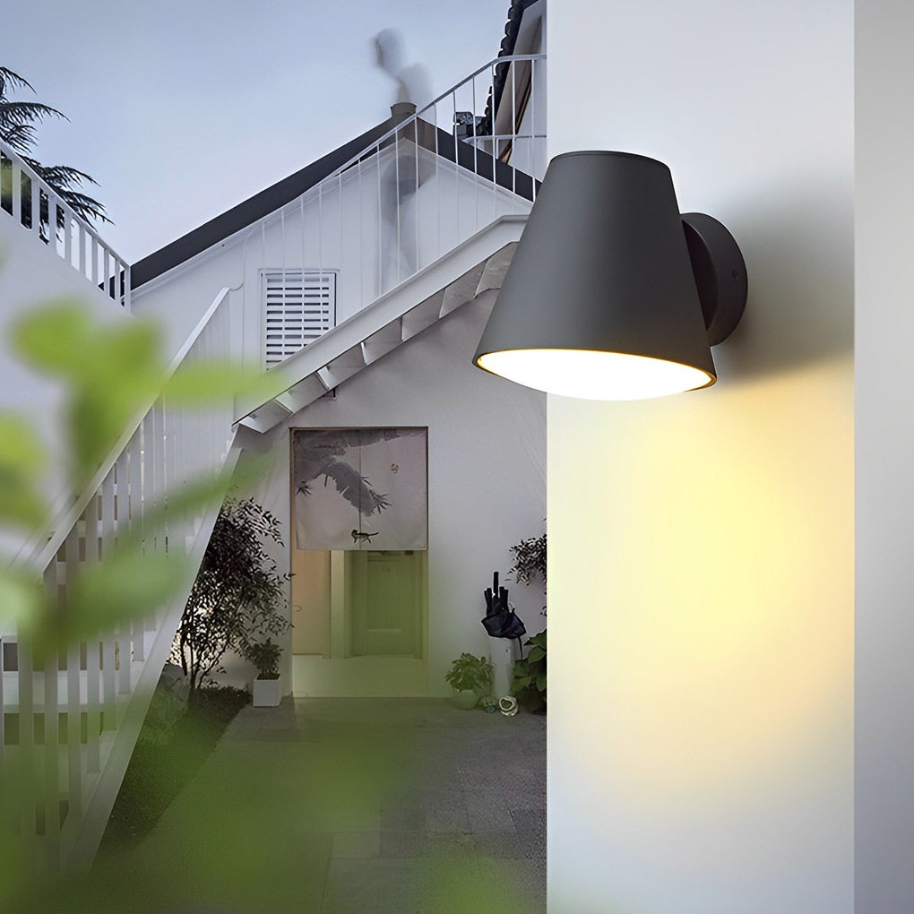Cone Shape LED Waterproof Black Modern Outdoor Wall Lamp Exterior Lights - Lamp Outdoor