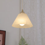 Liora Minimalist Alabaster Pendant Light - Lamp Outdoor