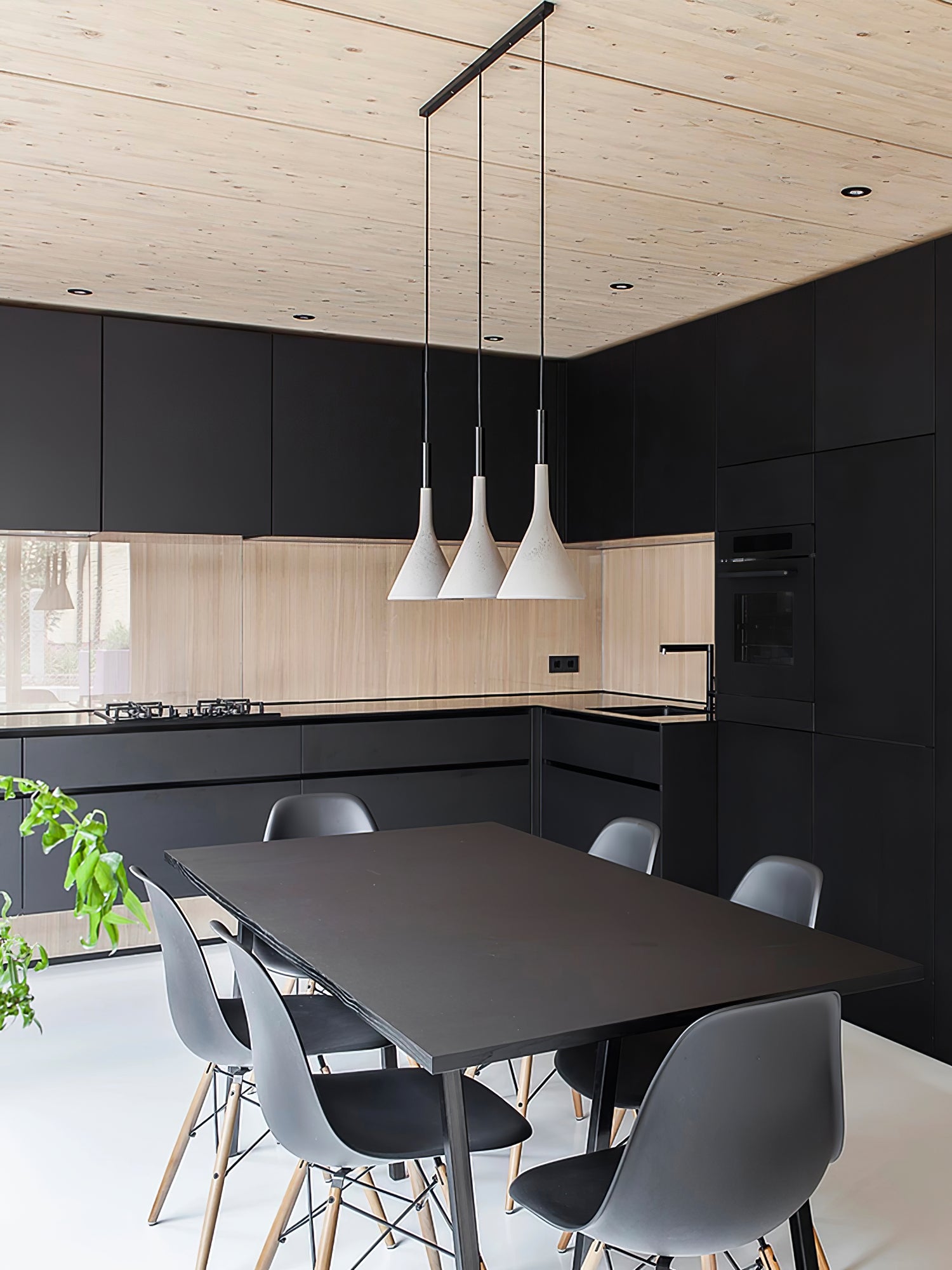 Conical Concrete Pendant Light - Lamp Outdoor
