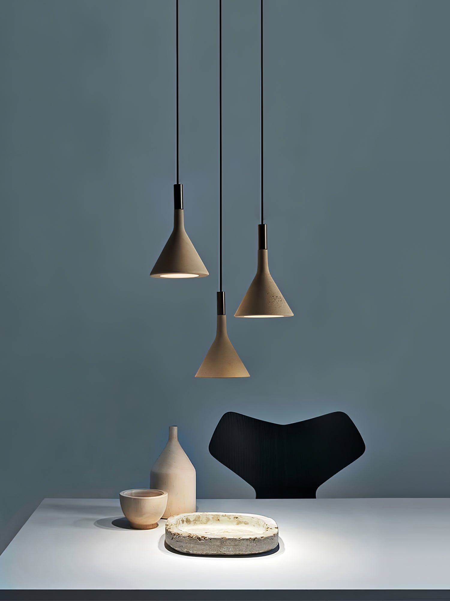 Conical Concrete Pendant Light - Lamp Outdoor