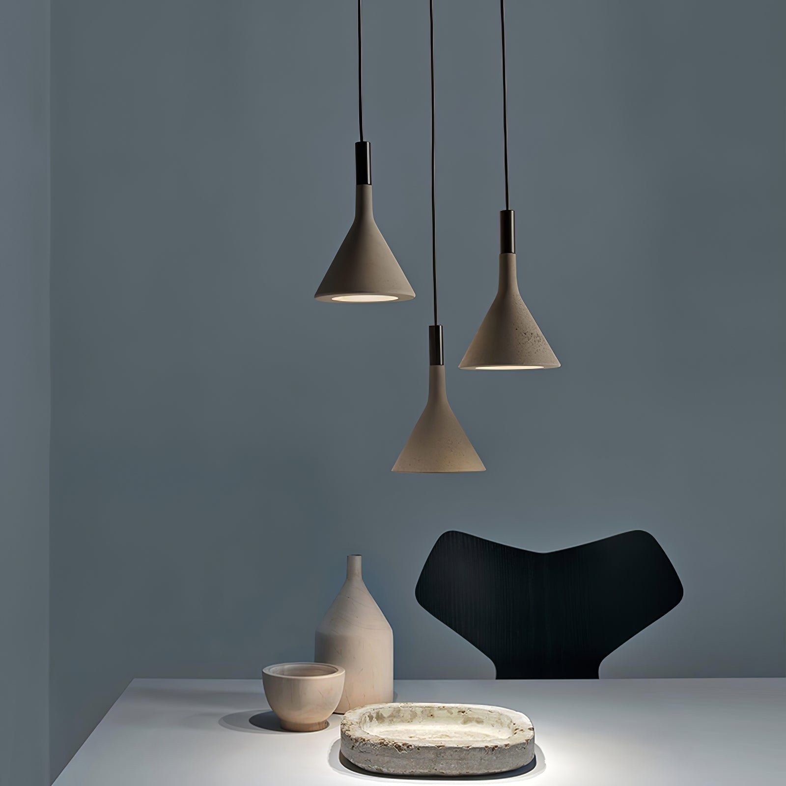 Conical Concrete Pendant Light - Lamp Outdoor