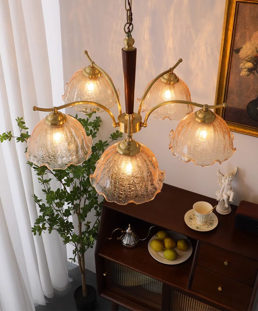 Orchid Vintage Glass Chandelier - Lamp Outdoor